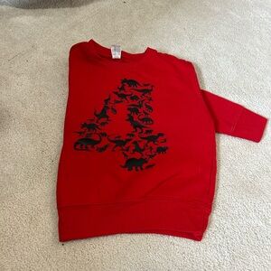 Red Dinosaur “4” Sweatshirt
